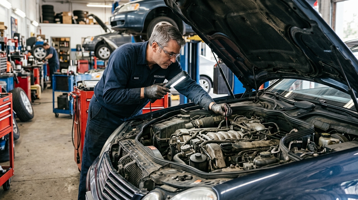 used car engine inspection