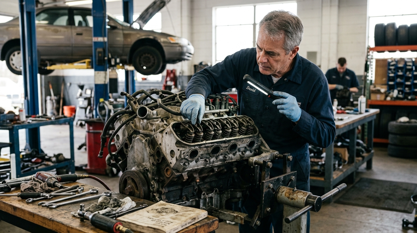 used engine assembly inspection
